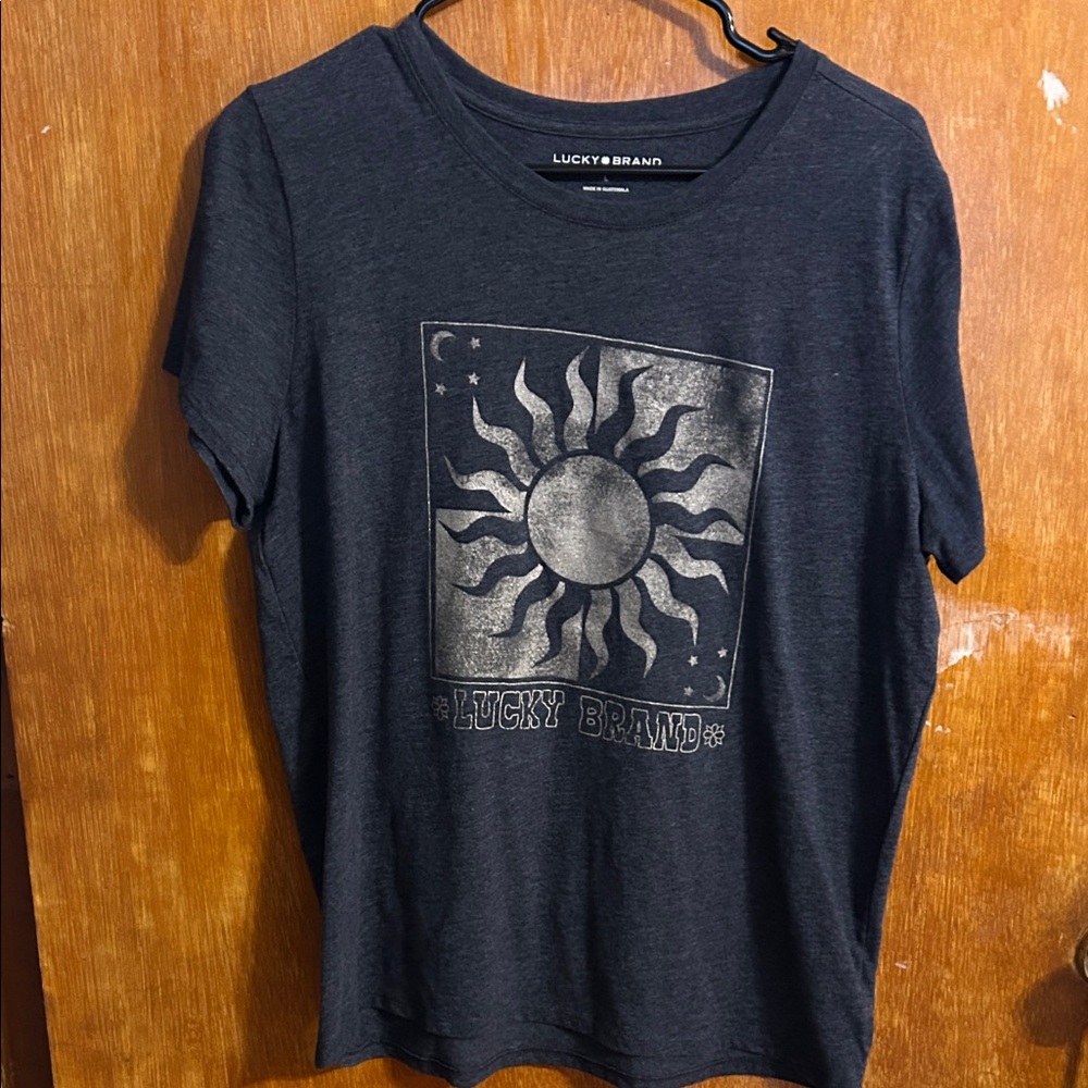 Lucky Brand navy blue  Sun Graphic Tee